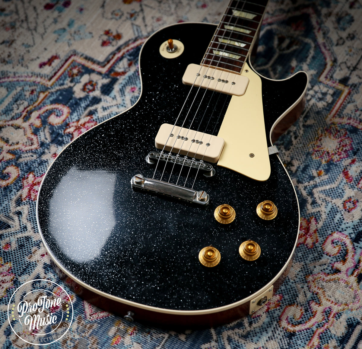 2025 Gibson Custom Shop Les Paul 56' Murphy Lab Ultra Light Aged Black Sparkle