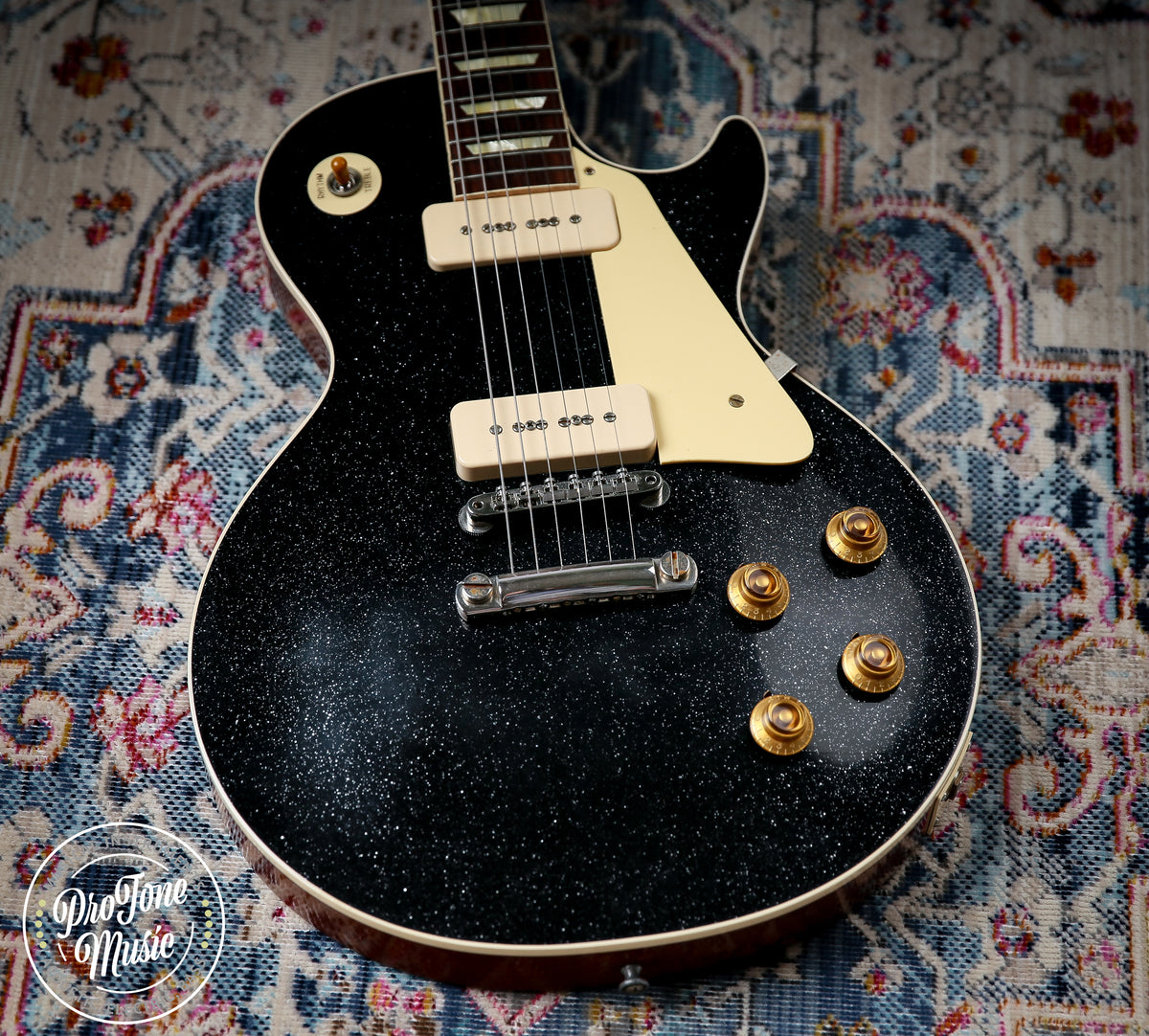 2025 Gibson Custom Shop Les Paul 56' Murphy Lab Ultra Light Aged Black Sparkle