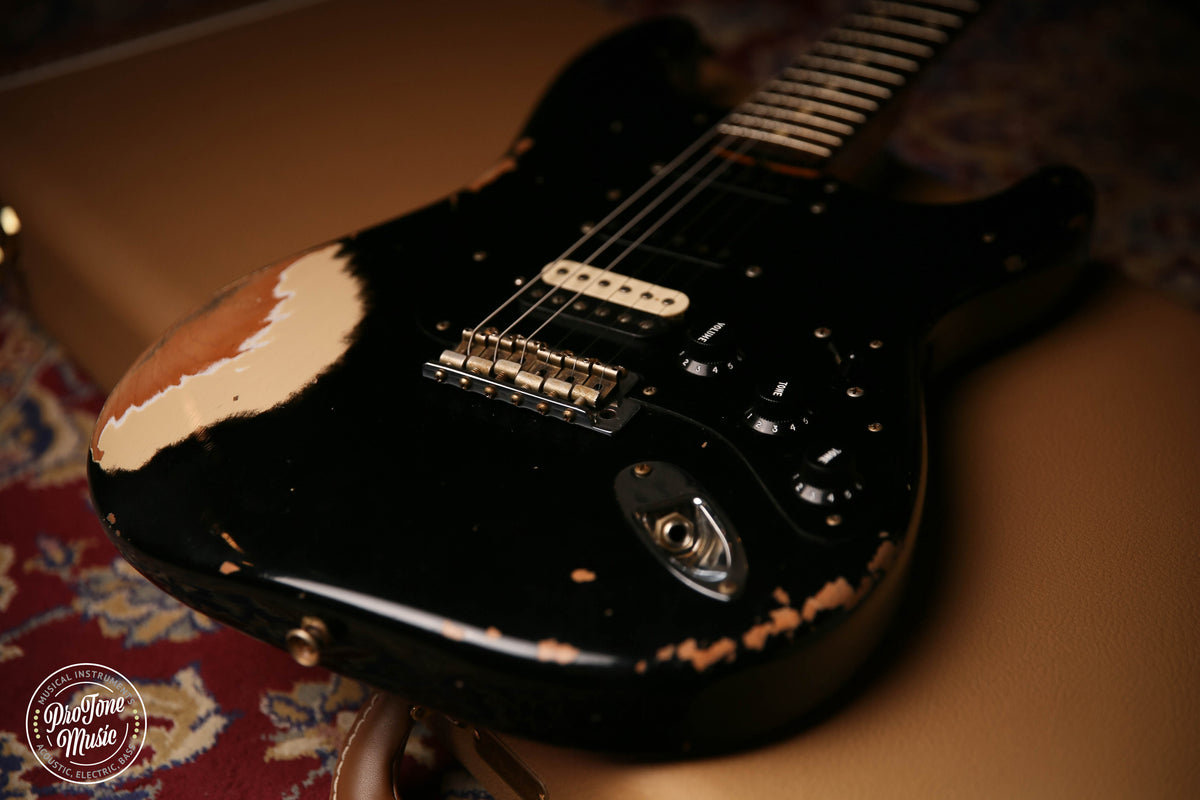 2022 Fender USA Custom Shop HSS 61 Stratocaster Heavy Relic Black - ProTone Music