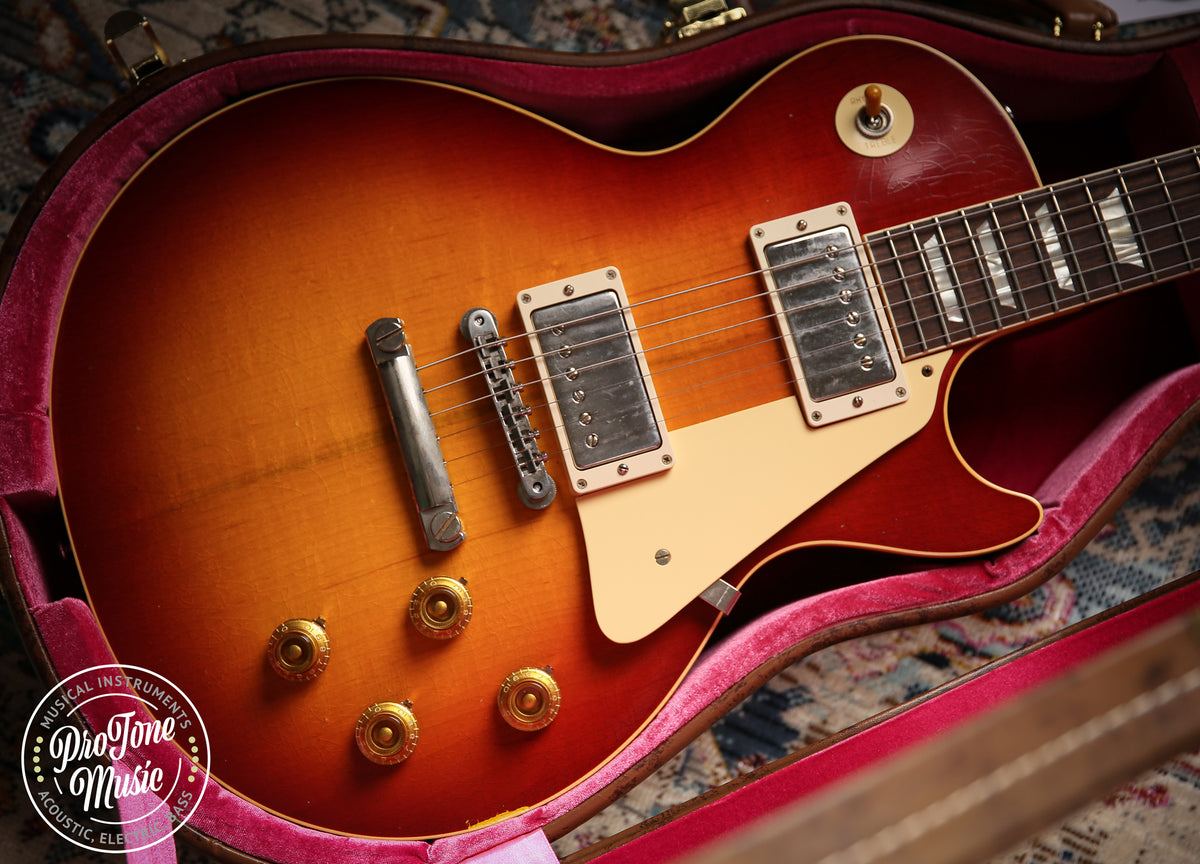 2022 Gibson Custom Shop 1958 Les Paul Murphy Lab Ultra Light Aged Washed Cherry Sunburst