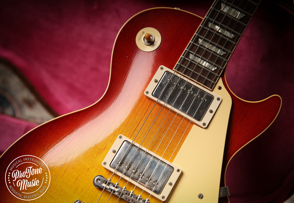 2022 Gibson Custom Shop 1958 Les Paul Murphy Lab Ultra Light Aged Washed Cherry Sunburst