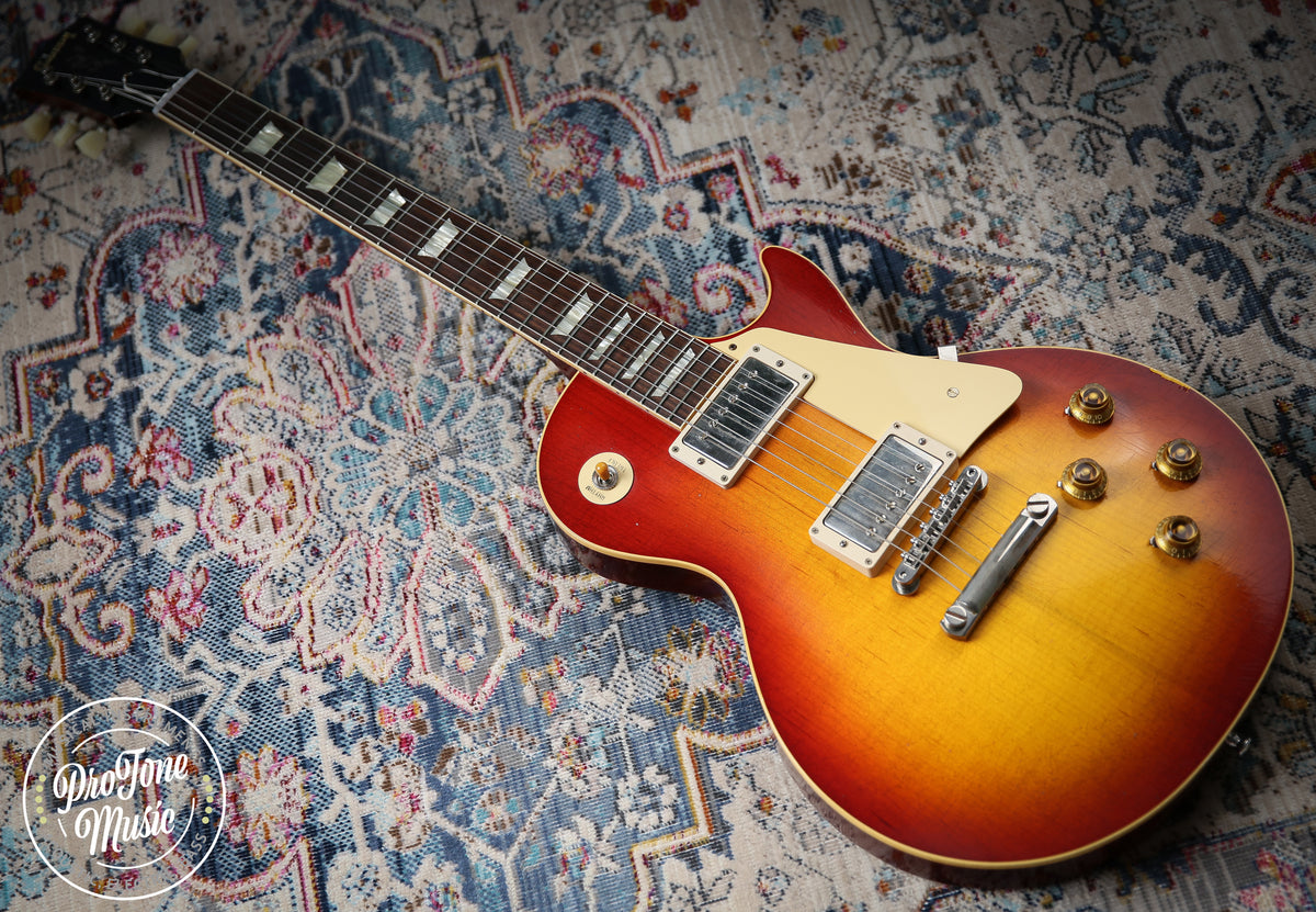 2022 Gibson Custom Shop 1958 Les Paul Murphy Lab Ultra Light Aged Washed Cherry Sunburst