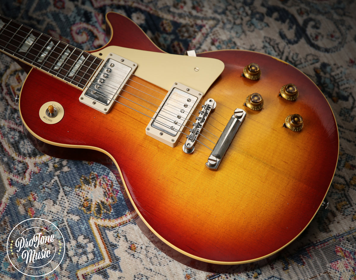 2022 Gibson Custom Shop 1958 Les Paul Murphy Lab Ultra Light Aged Washed Cherry Sunburst