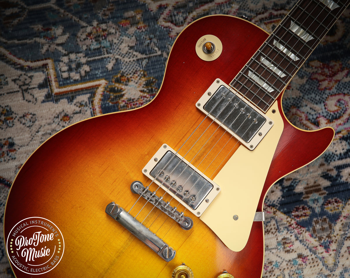 2022 Gibson Custom Shop 1958 Les Paul Murphy Lab Ultra Light Aged Washed Cherry Sunburst