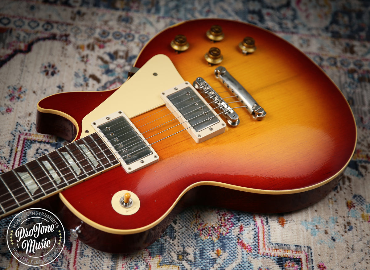 2022 Gibson Custom Shop 1958 Les Paul Murphy Lab Ultra Light Aged Washed Cherry Sunburst