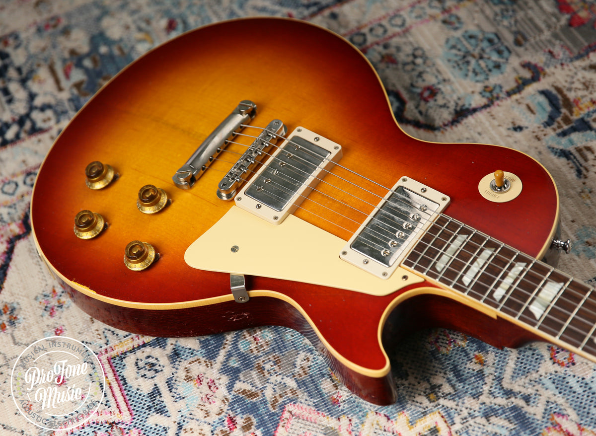 2022 Gibson Custom Shop 1958 Les Paul Murphy Lab Ultra Light Aged Washed Cherry Sunburst