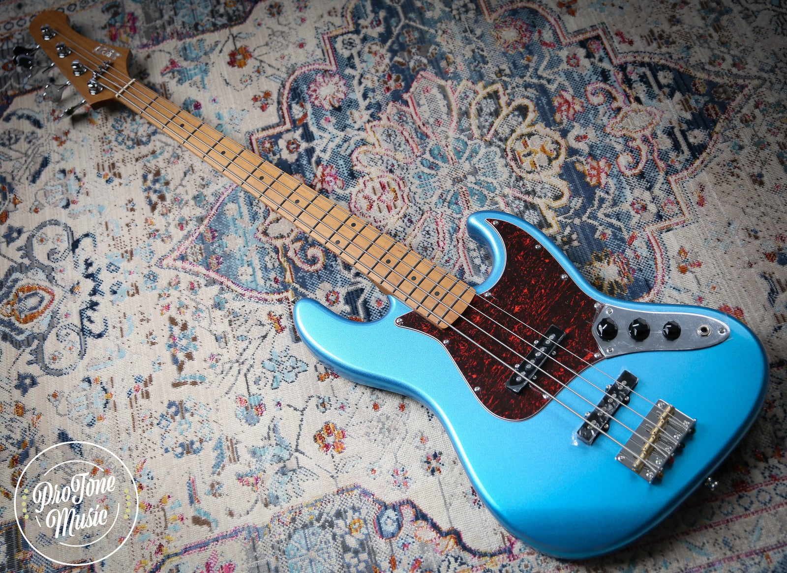 Jet Guitars JJB-300 LPB 4 String Bass Guitar Lake Blue - ProTone Music Limited