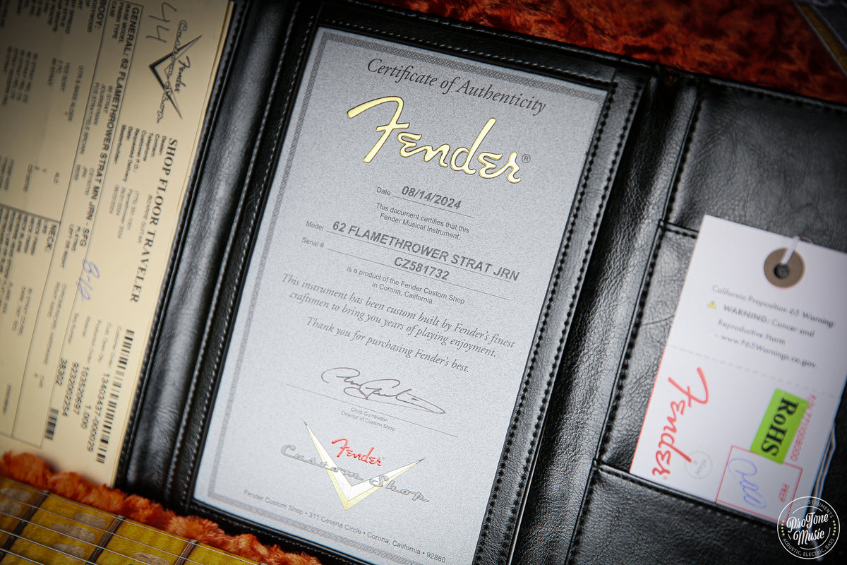 2024 Fender Custom Shop 62' Flamethrower Stratocaster Journeyman Relic