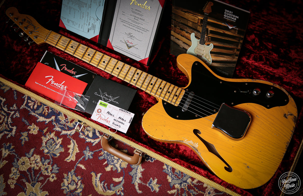 Fender Custom Shop 50's Telecaster Thinline Heavy Relic Butterscotch Blonde