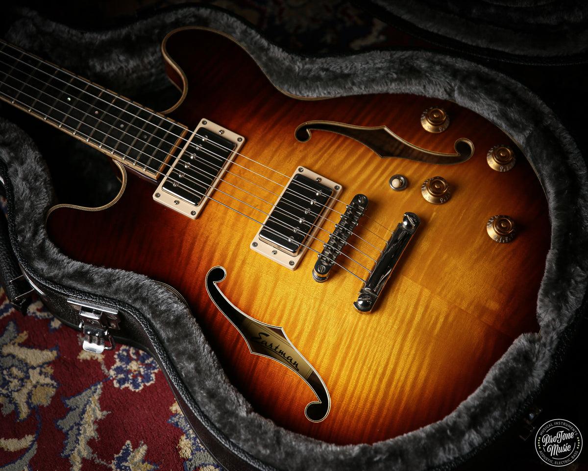 Eastman T184MX GB Semi Hollow Gold Burst