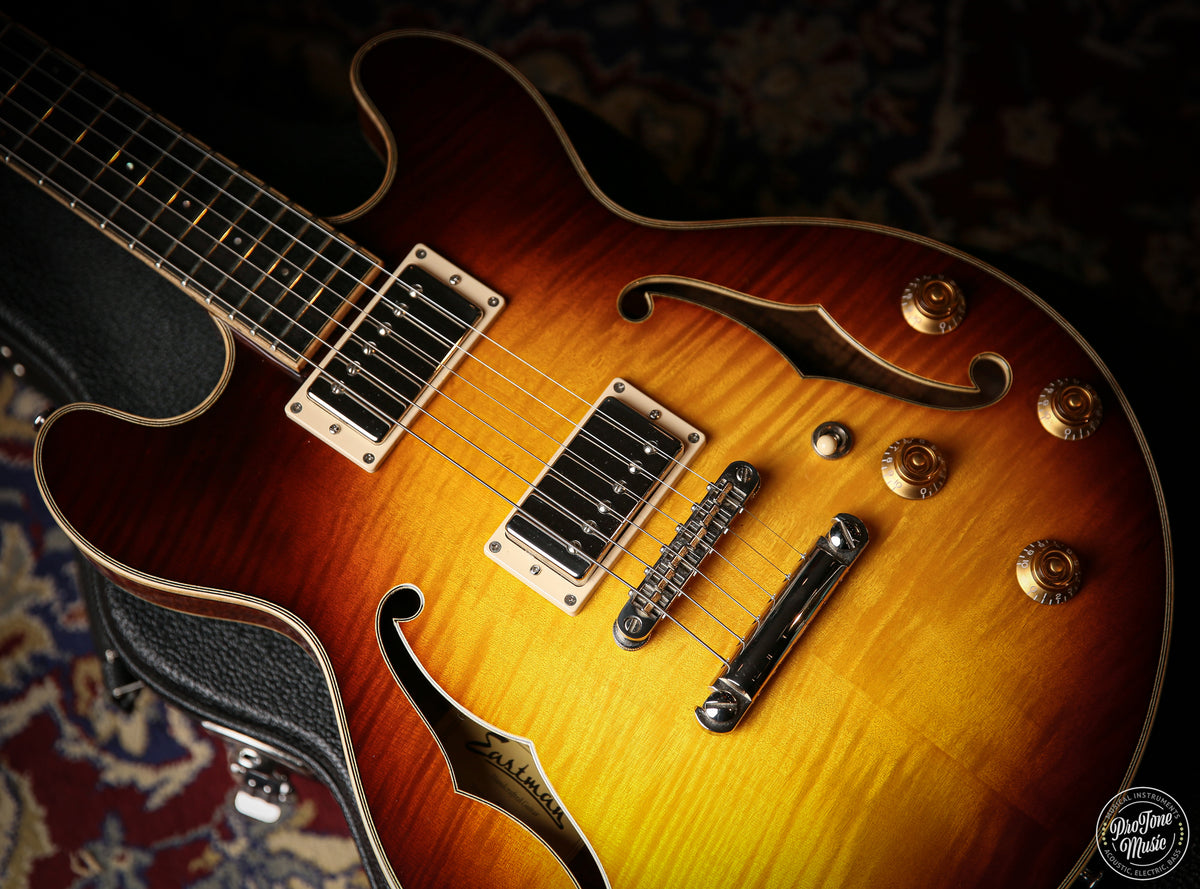 Eastman T184MX GB Semi Hollow Gold Burst