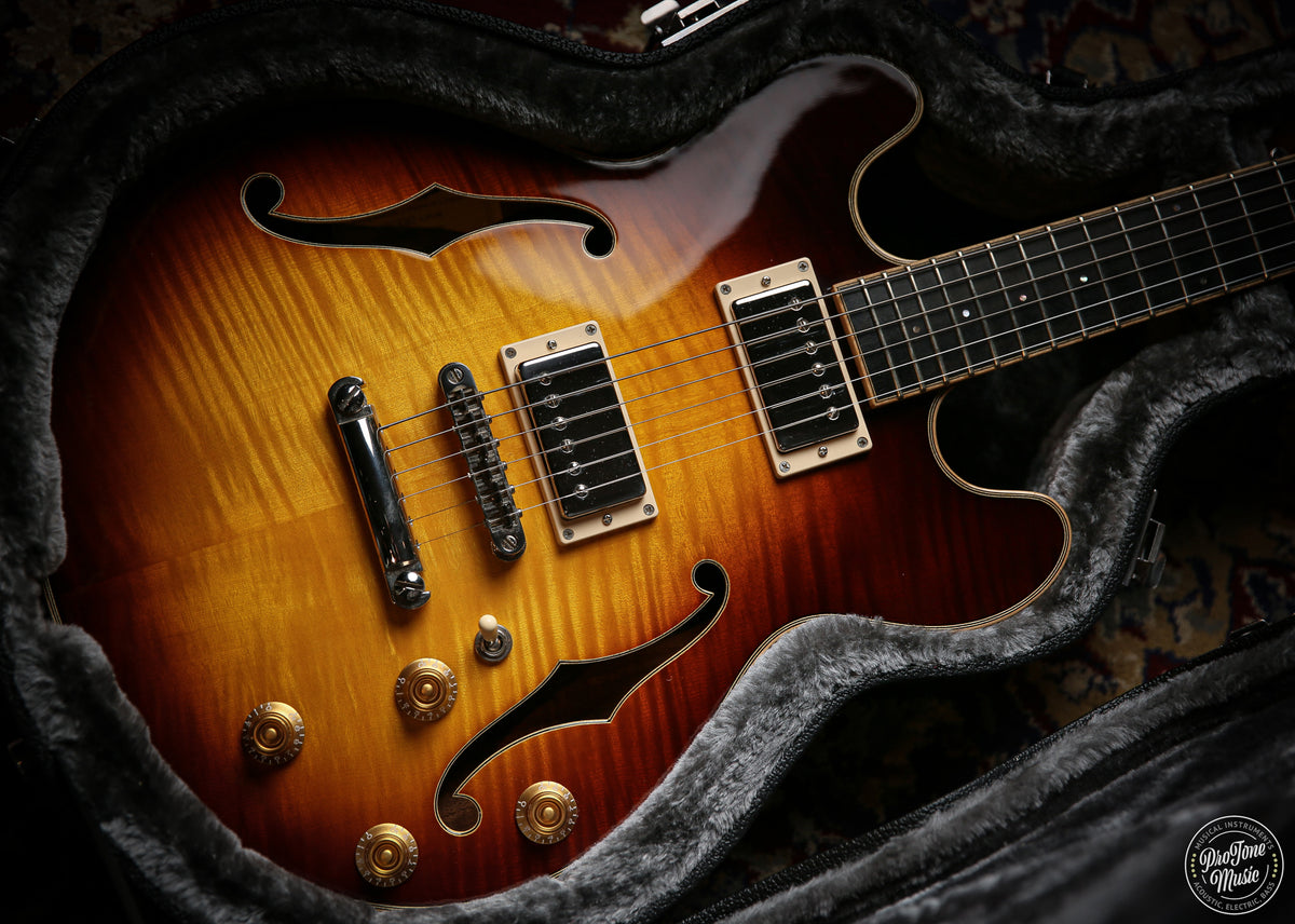 Eastman T184MX GB Semi Hollow Gold Burst