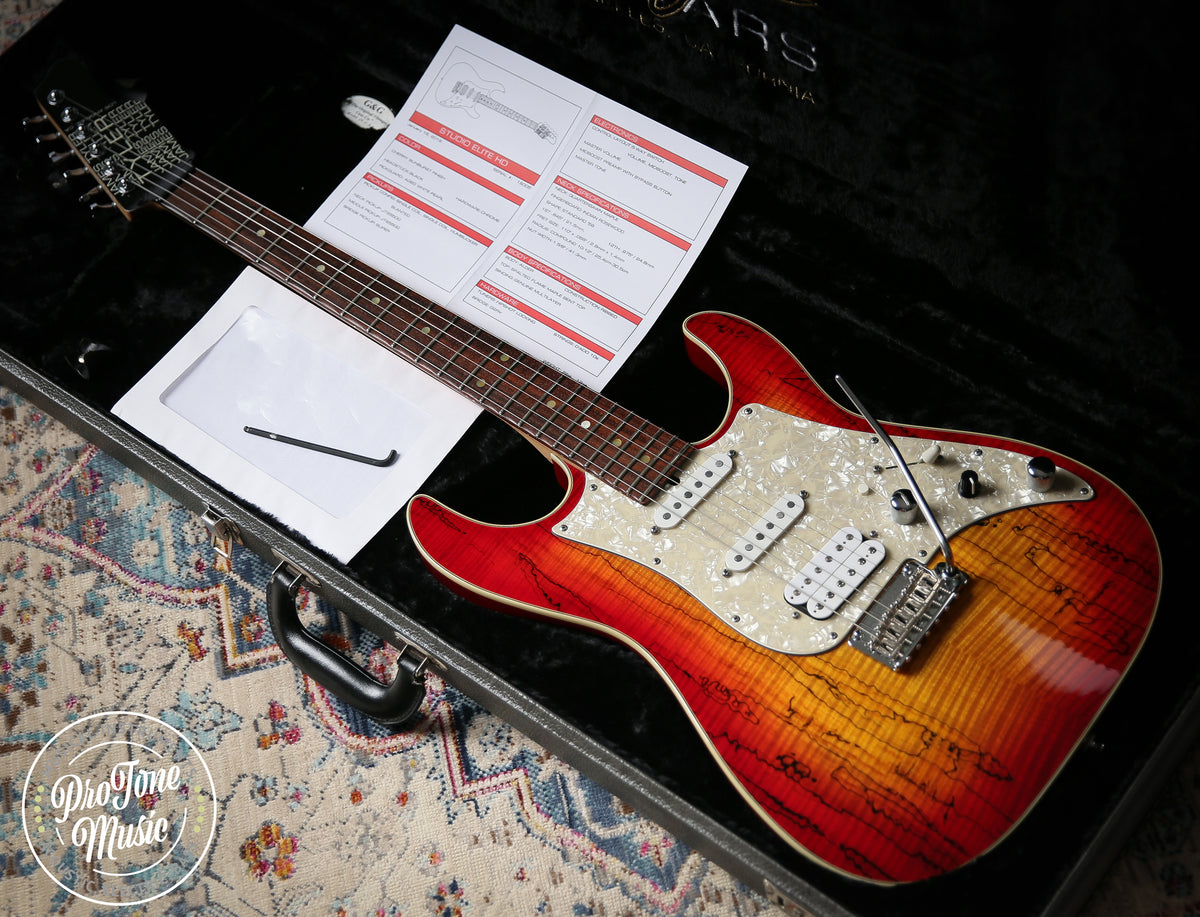 James Tyler USA Studio Elite HD Spalted Maple Cherry Sunburst