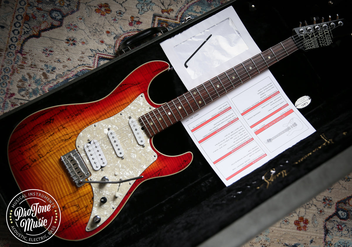 James Tyler USA Studio Elite HD Spalted Maple Cherry Sunburst
