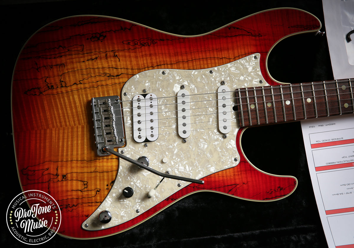 James Tyler USA Studio Elite HD Spalted Maple Cherry Sunburst