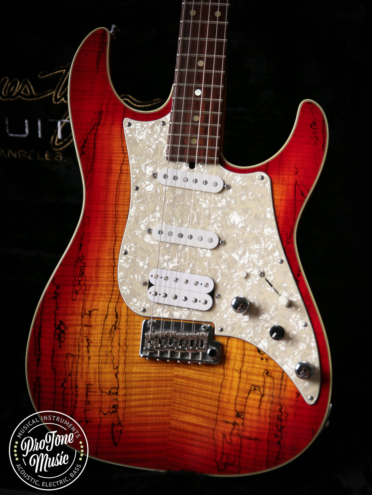 James Tyler USA Studio Elite HD Spalted Maple Cherry Sunburst