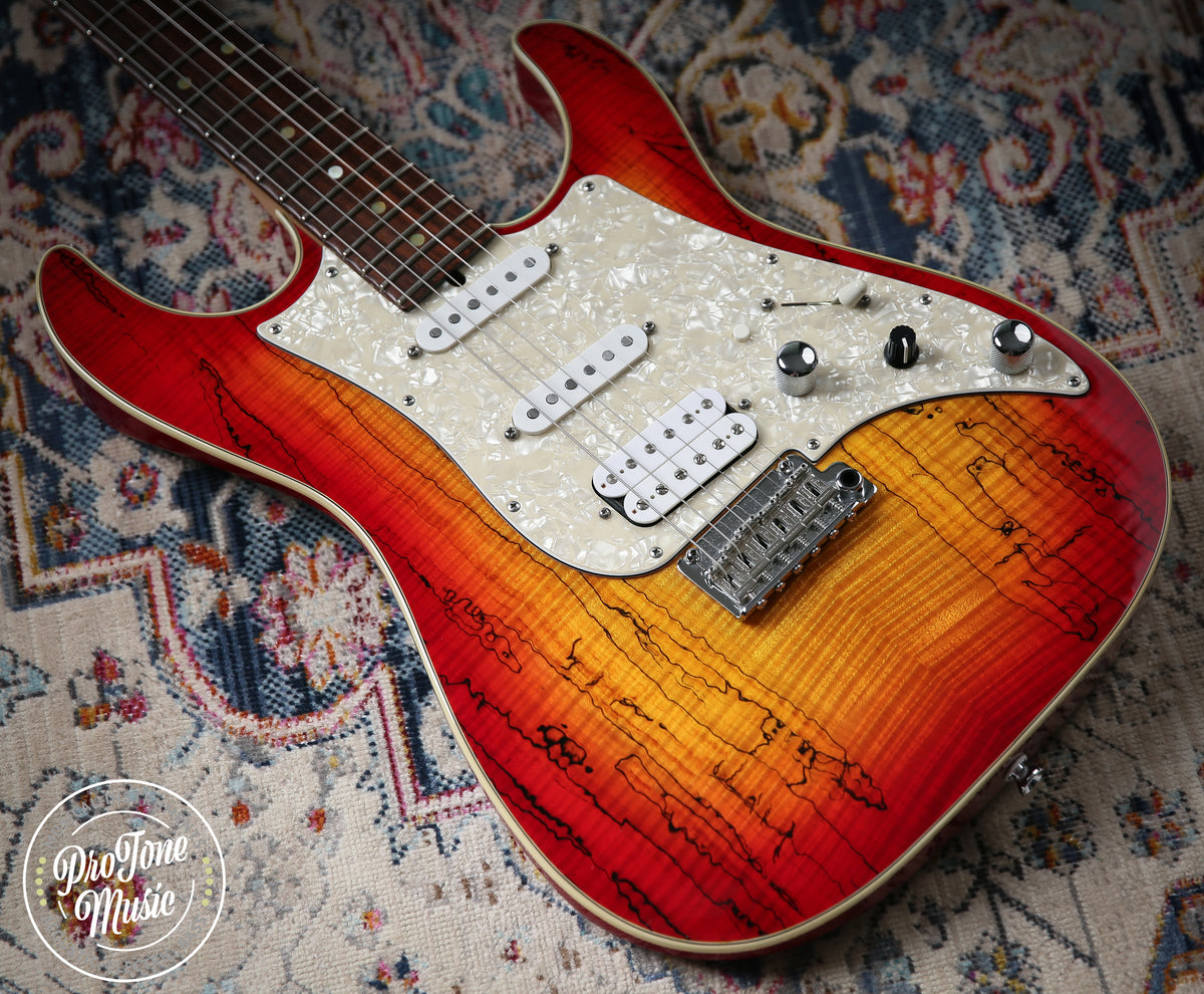 James Tyler USA Studio Elite HD Spalted Maple Cherry Sunburst