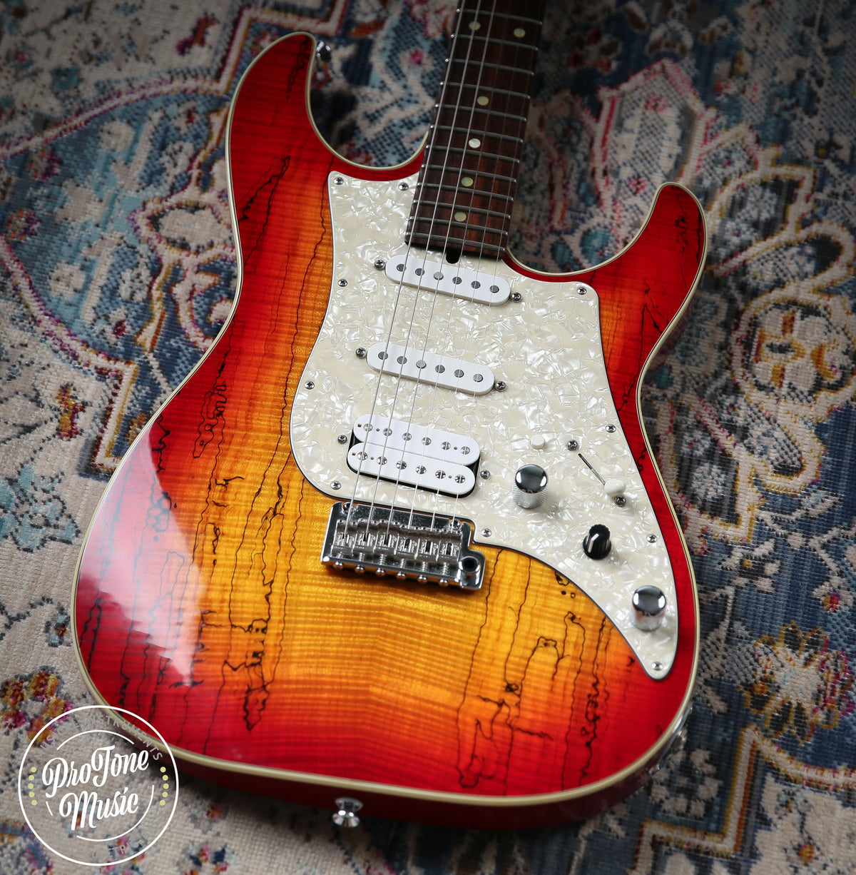 James Tyler USA Studio Elite HD Spalted Maple Cherry Sunburst