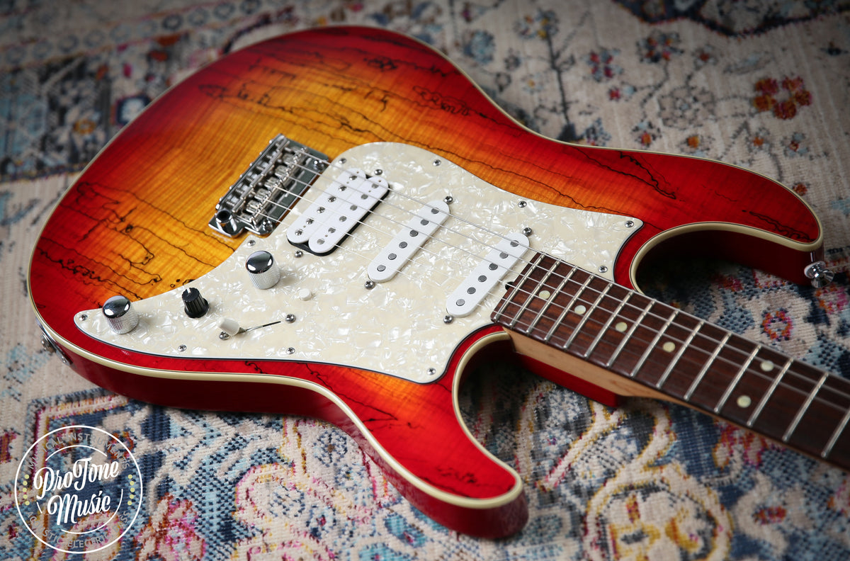 James Tyler USA Studio Elite HD Spalted Maple Cherry Sunburst