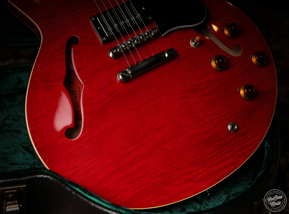 Tokai Japanese UES - 158 Quilted Maple Semi Hollow Cherry Red - ProTone Music Limited