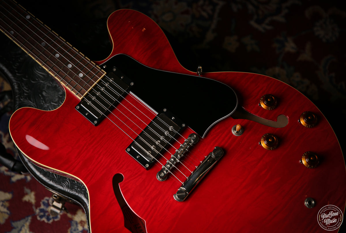 Tokai Japanese UES - 158 Quilted Maple Semi Hollow Cherry Red - ProTone Music Limited