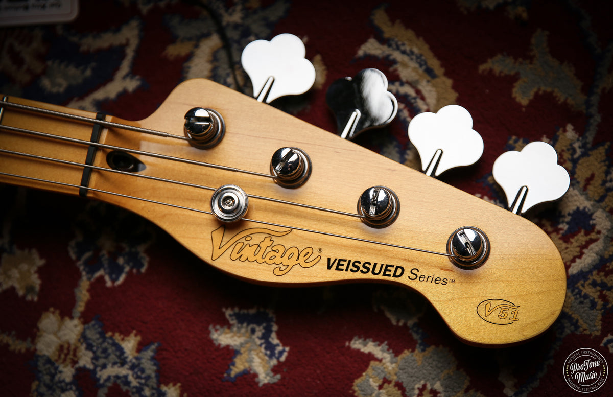 Vintage V51 ReIssued Bass Guitar Two Tone Sunburst