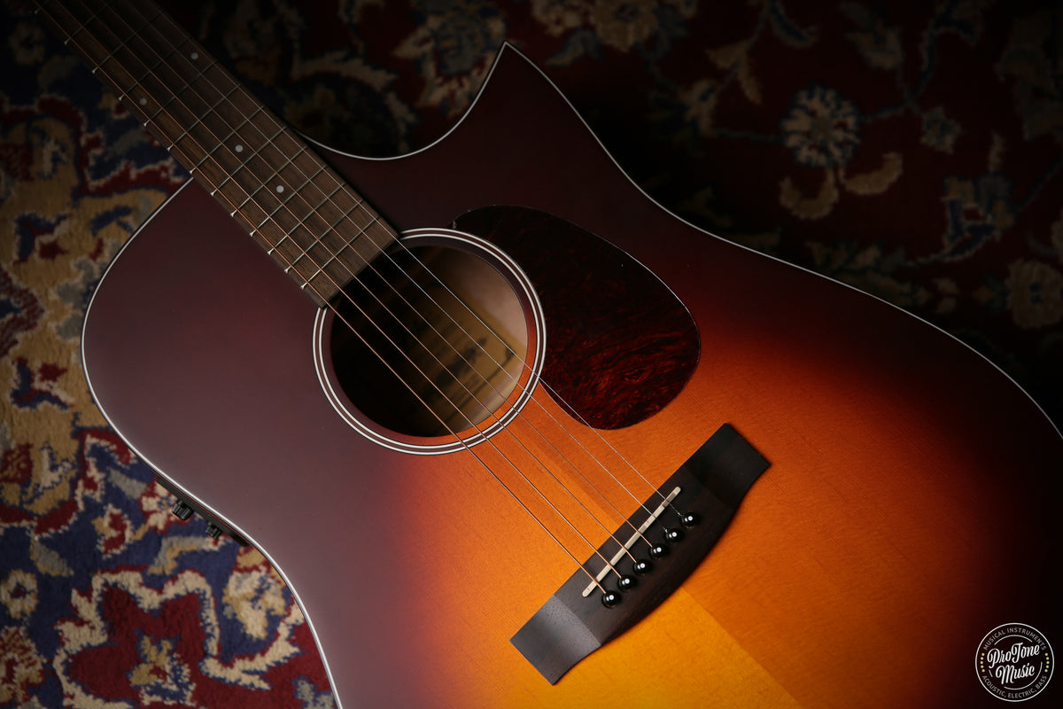 Aria 111-CE Electro Acoustic Dreadnought Guitar Matte Tobacco Burst