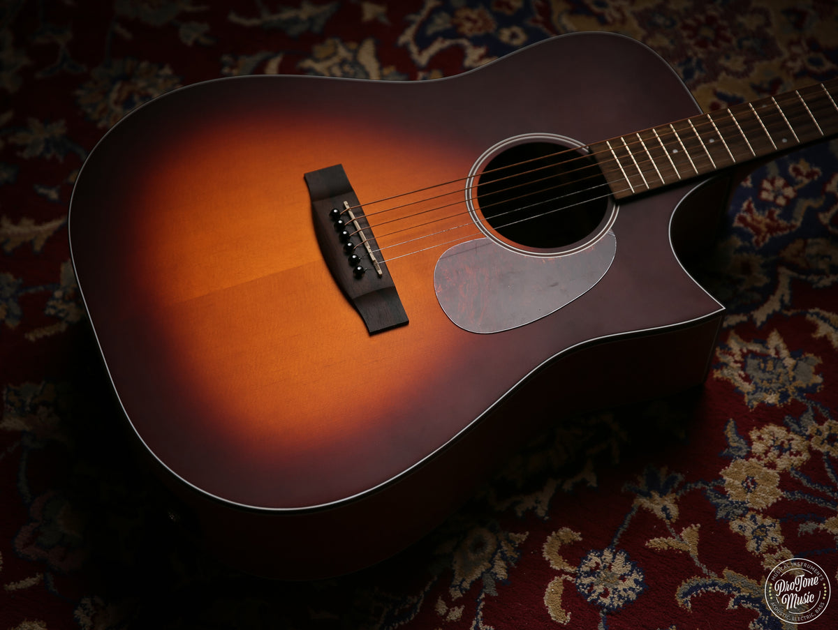 Aria 111-CE Electro Acoustic Dreadnought Guitar Matte Tobacco Burst