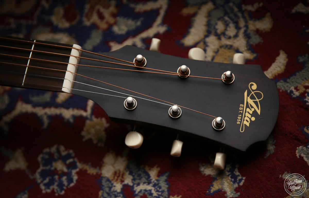 Aria 101 Up Urban Player Acoustic Guitar Stained Black