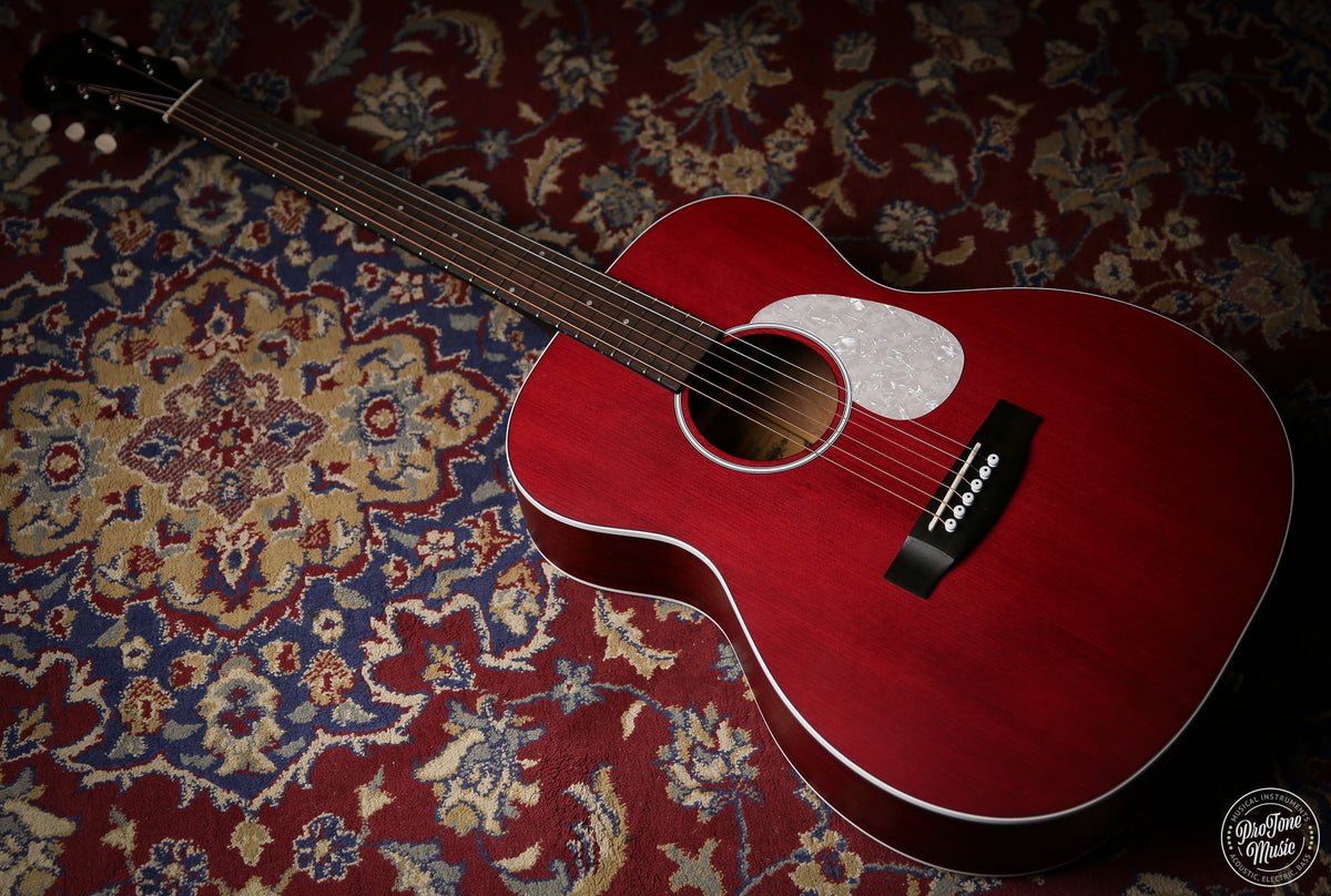 Aria 101 Up Urban Player Acoustic Guitar Stained Red
