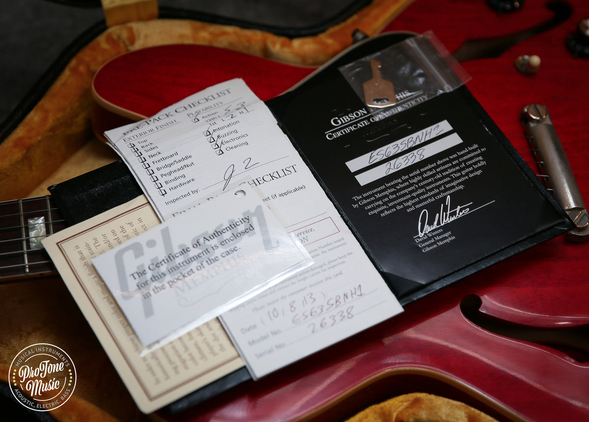 2013 Gibson Custom Shop Memphis ES-335 63' Reissue VOS Cherry Red