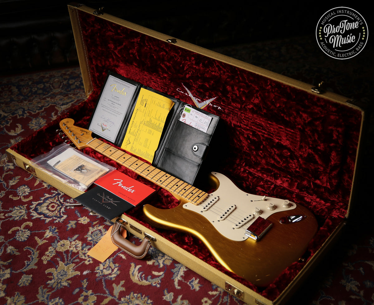 Fender Custom Shop 57&#39; Journeyman Relic Stratocaster Frost Gold &amp; Case &amp; COA