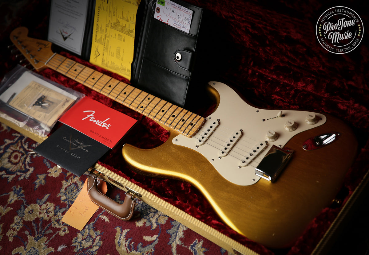 Fender Custom Shop 57&#39; Journeyman Relic Stratocaster Frost Gold &amp; Case &amp; COA