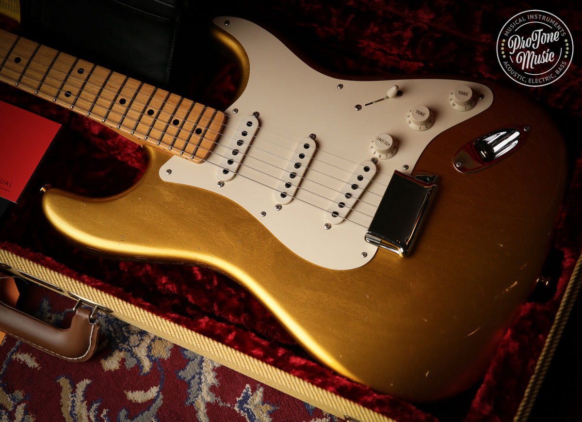 Fender Custom Shop 57&#39; Journeyman Relic Stratocaster Frost Gold &amp; Case &amp; COA