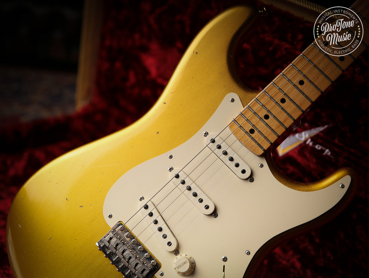 Fender Custom Shop 57&#39; Journeyman Relic Stratocaster Frost Gold &amp; Case &amp; COA
