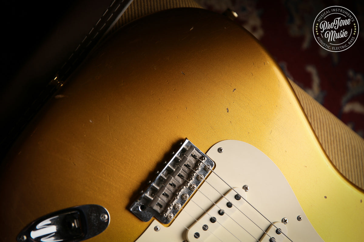 Fender Custom Shop 57&#39; Journeyman Relic Stratocaster Frost Gold &amp; Case &amp; COA