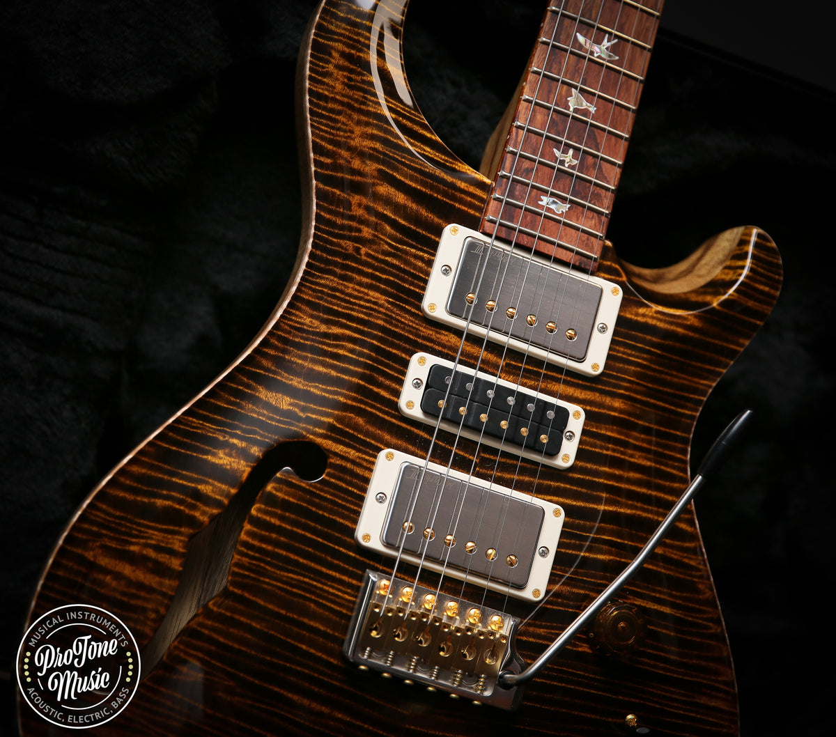 2025 PRS 40th Anniversary Special Semi Hollow Limited Editio Yellow Tiger