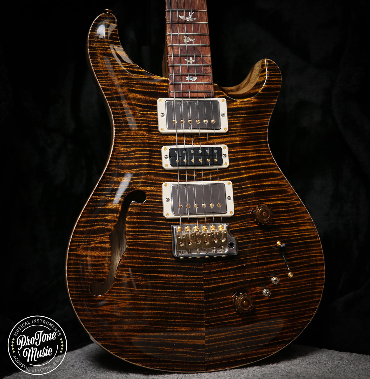 2025 PRS 40th Anniversary Special Semi Hollow Limited Editio Yellow Tiger