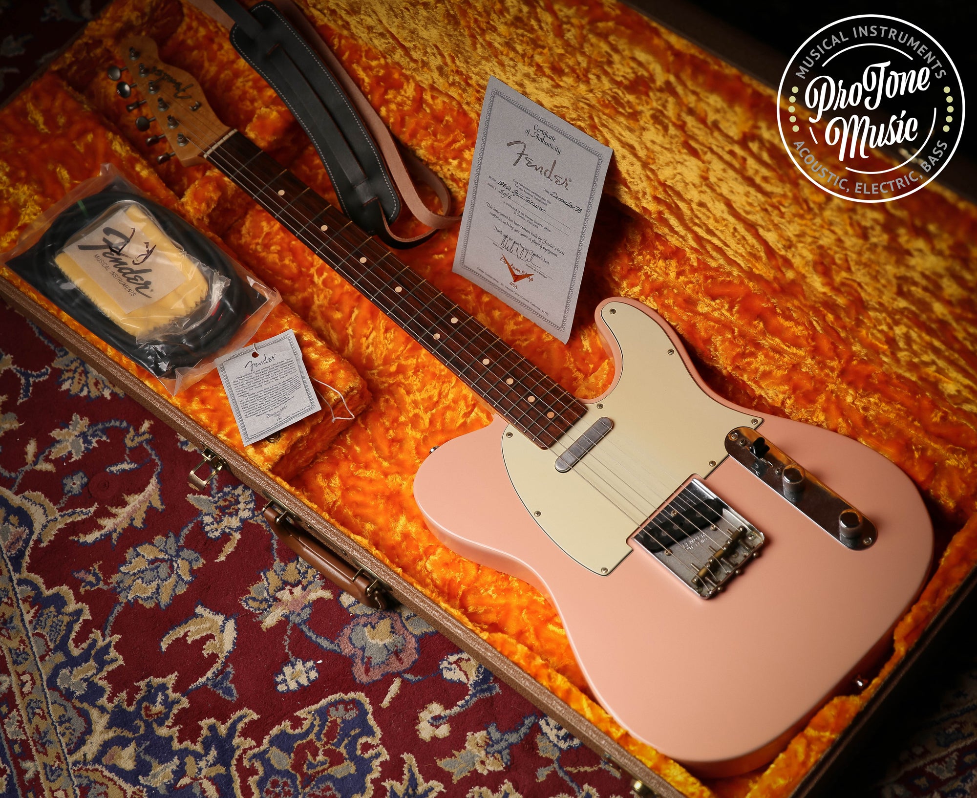 1998 Fender Custom Shop 60s Relic Shell Pink Cunetto/John Page - No. 5 of 6 Made - ProTone Music