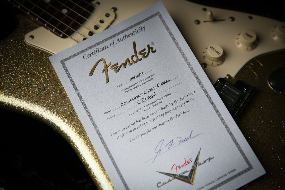 Fender Custom Shop Closet Classic Masterbuilt Greg Fessler Gold Sparkle