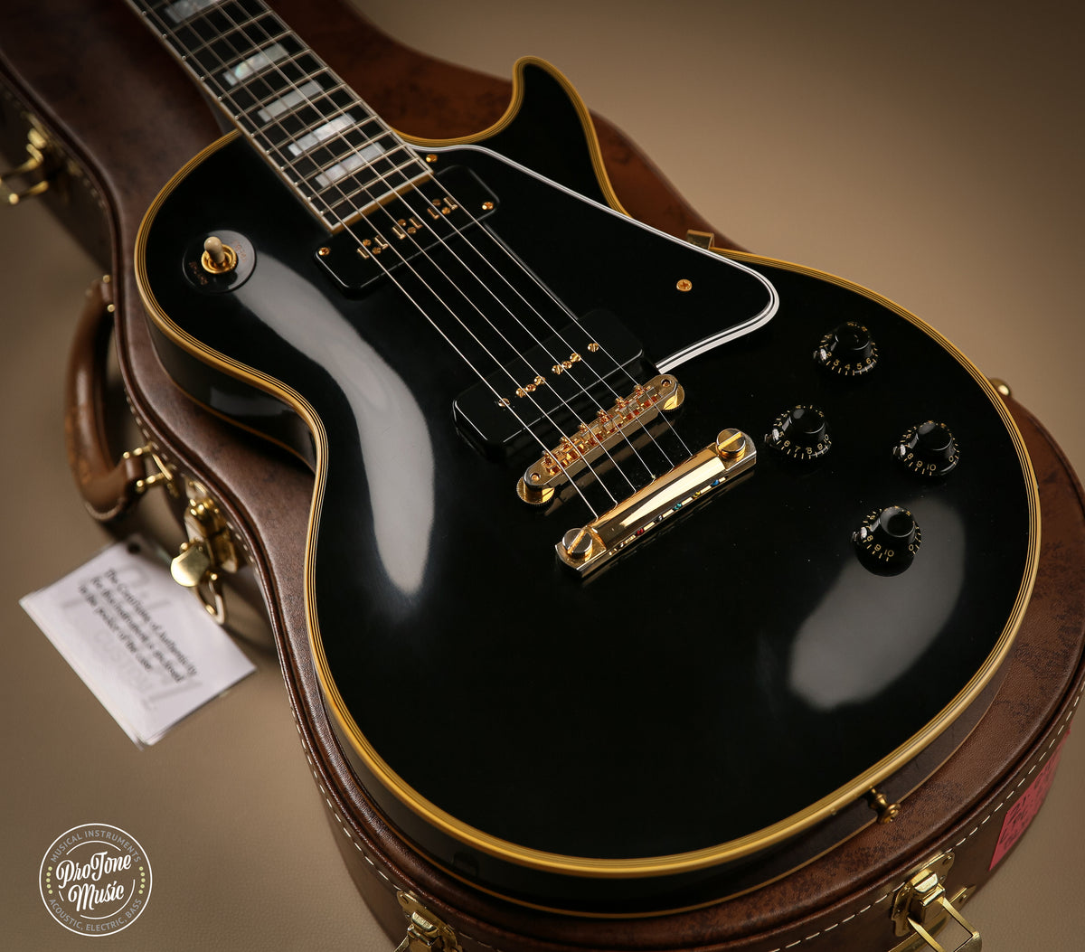 Gibson Custom Shop 54' Reissue Les Paul Custom VOS Staple Pickup Ebony - ProTone Music Limited