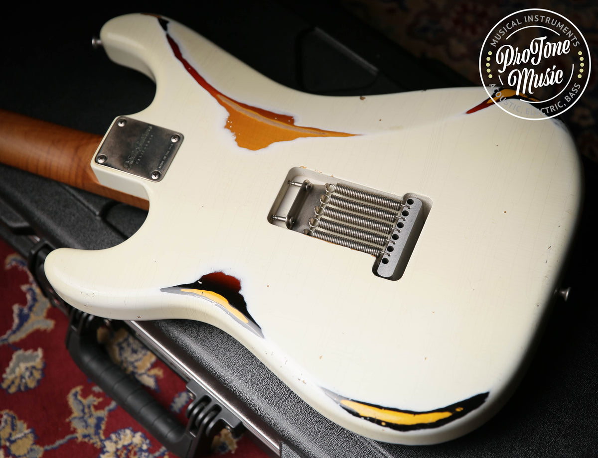 Xotic California Classic XSC-2 HSS Heavy Relic White Over Sunburst - ProTone Music