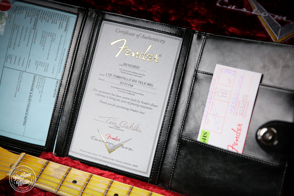 2023 Fender USA Custom Shop Ltd Tomatillo Telecaster Relic Blonde