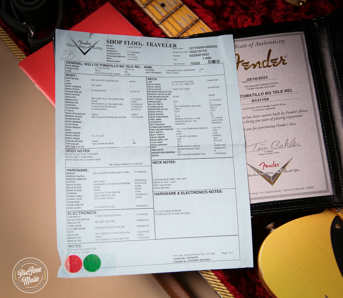 2023 Fender USA Custom Shop Ltd Tomatillo Telecaster Relic Blonde