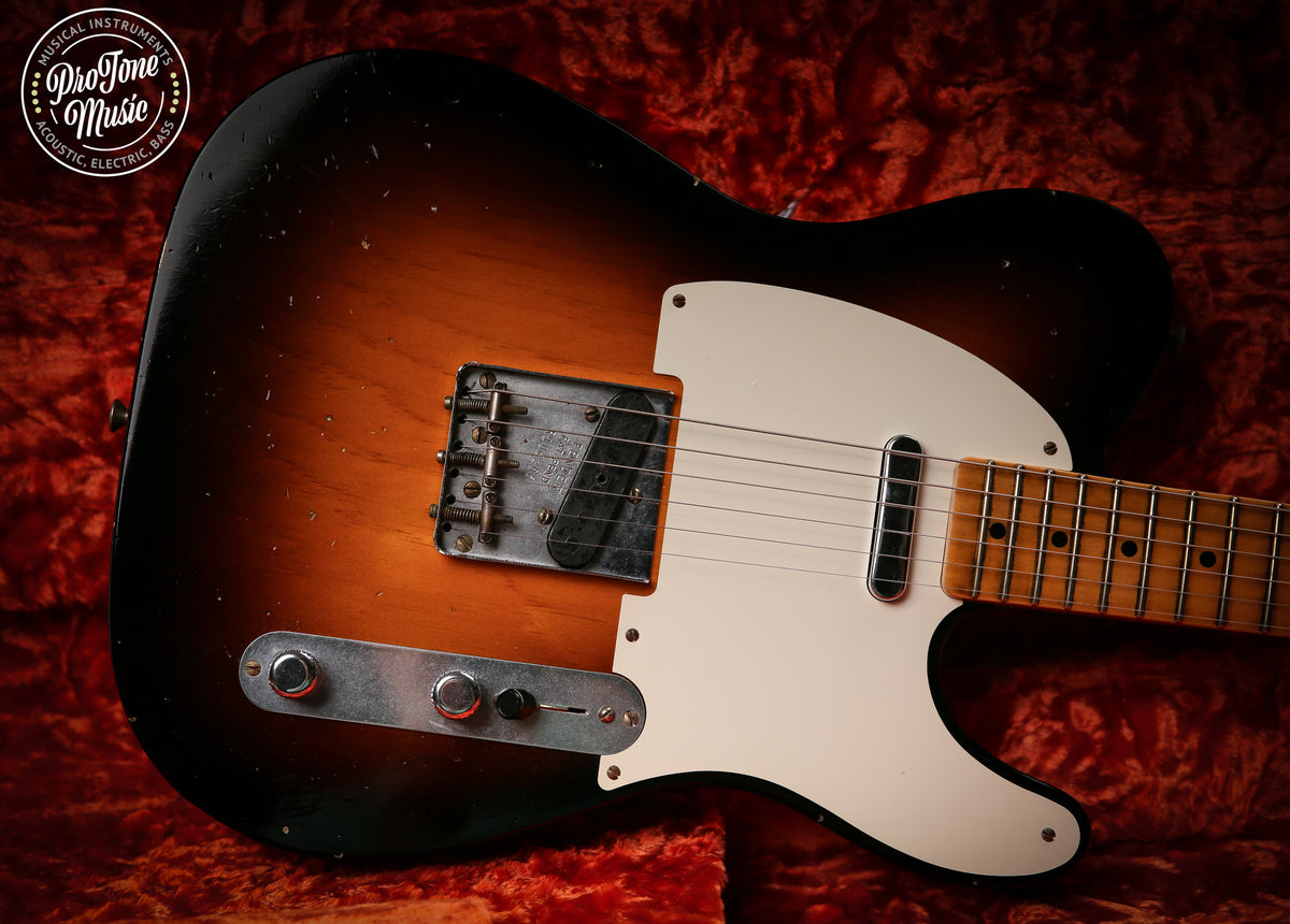 2020 Fender Ltd V Custom Shop 50's Pine Esquire Journeyman Relic Faded 2 Tone Sunburst