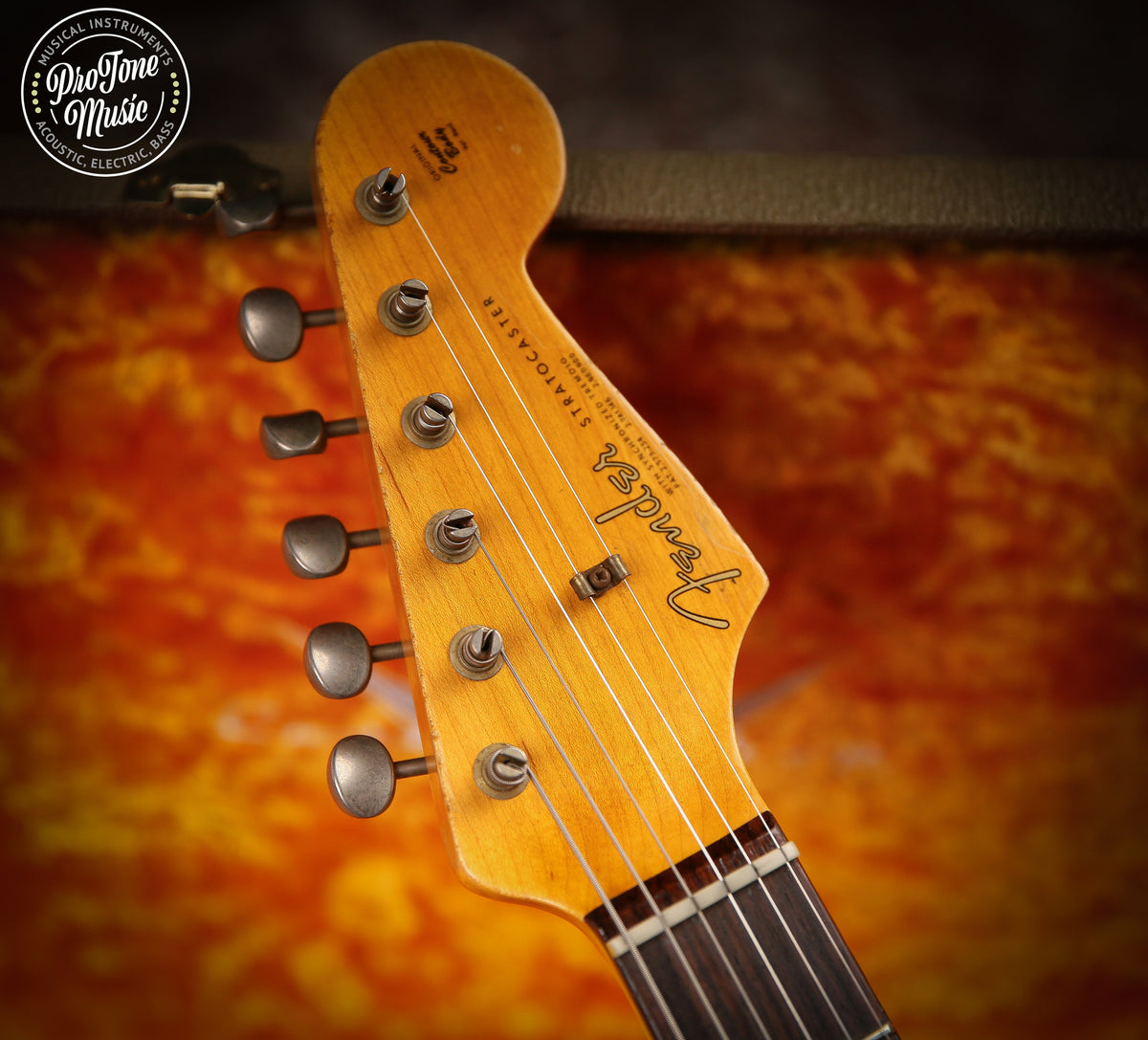 Fender Custom Shop Michael Landau 63' Stratocaster Relic Faded Fiesta Red over Sunburst
