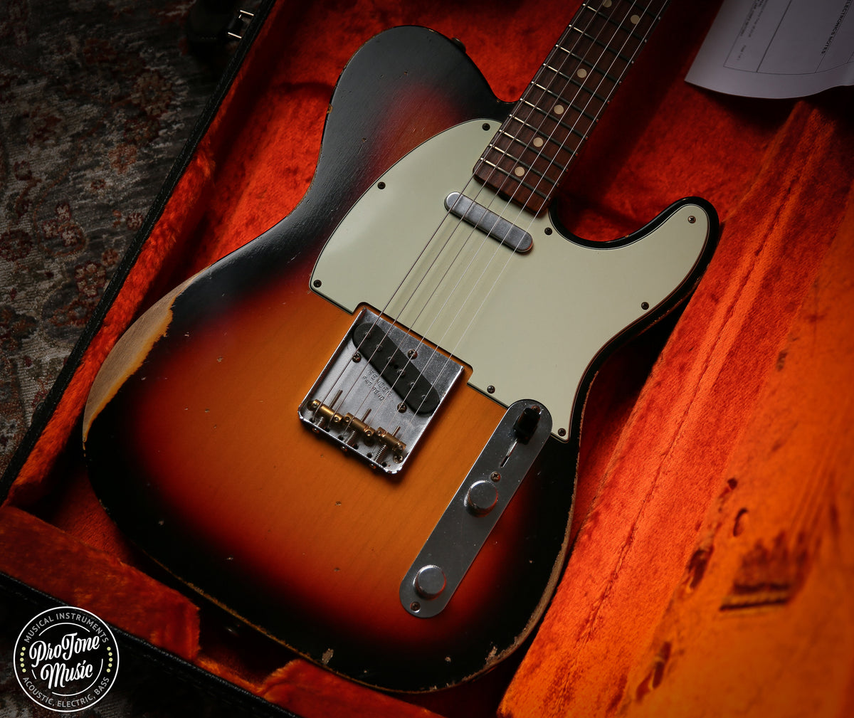 Fender Custom Shop 63' Heavy Relic Telecaster 3 Tone Sunburst