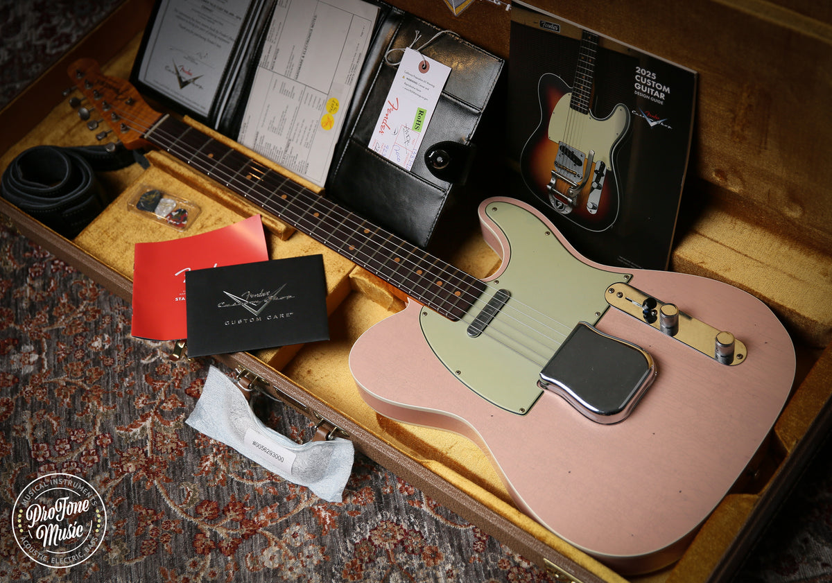 2026 Fender Custom Shop Flamethrower Tele Custom Journeyman Relic Shell Pink