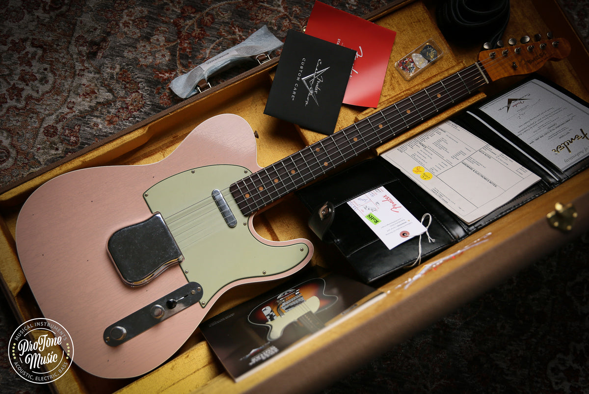2026 Fender Custom Shop Flamethrower Tele Custom Journeyman Relic Shell Pink