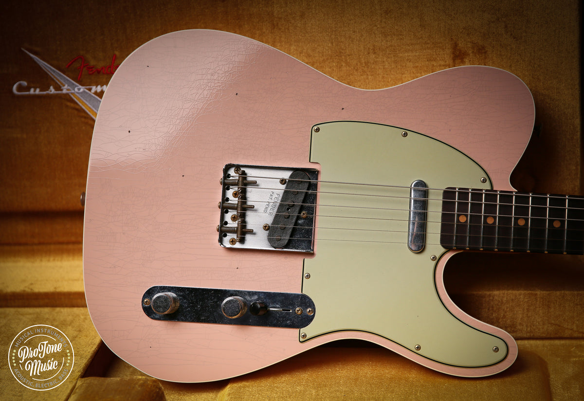 2026 Fender Custom Shop Flamethrower Tele Custom Journeyman Relic Shell Pink